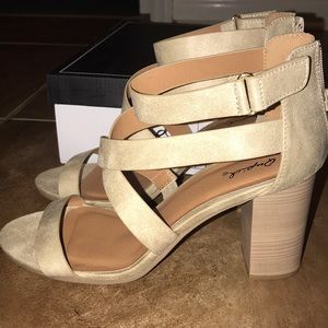 High heeled sandals